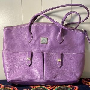Dooney & Bourke Purple Leather Tote Purse